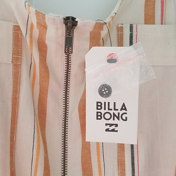 Billabong Pants - Billabong Light The Night Striped Jumpsuit, M, NWT